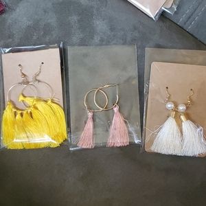 3 pair of earrings